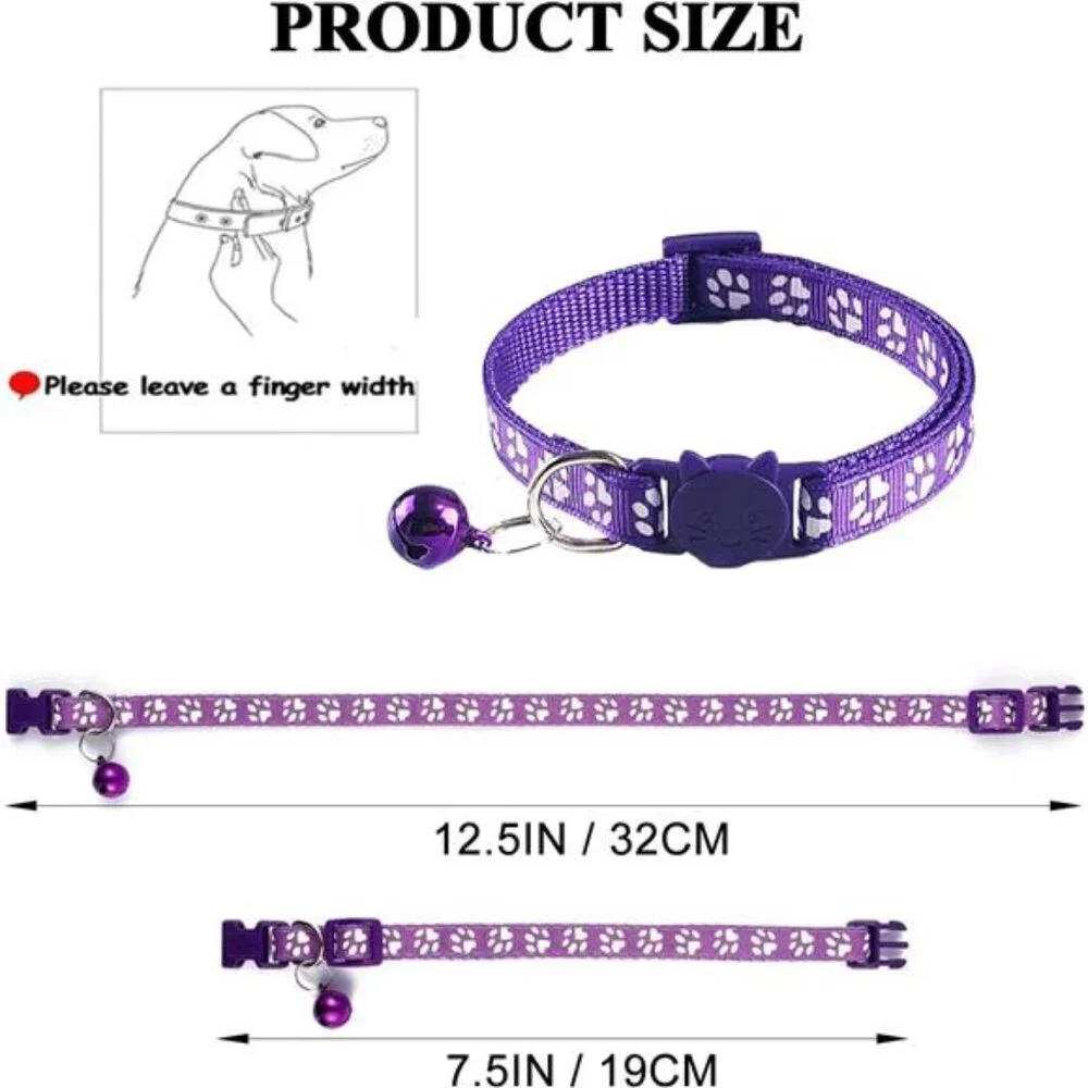 20PCS Cute Cat Collars Breakaway with Bell,